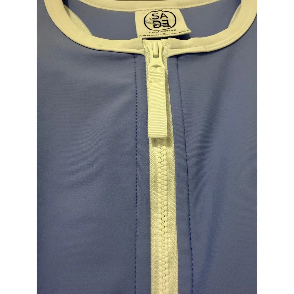 Sage‎ Collective Womens Small Periwinkle Blue Half Zip Racerback Tennis Dress S
